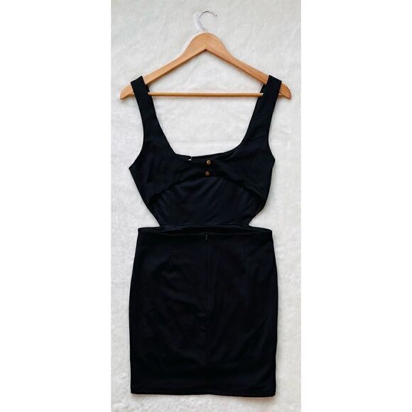 NWT SHOWPO ITZEL CORSET BODICE SIDE CUTOUT MINI DRESS IN BLACK - Picture 14 of 16